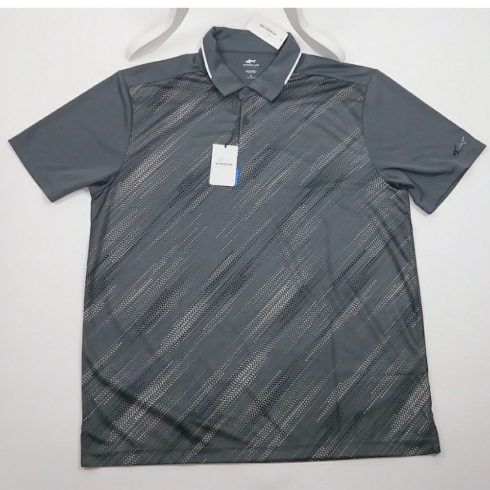 Attack Life by Greg Norman Gray Polo Shirt XL NWT